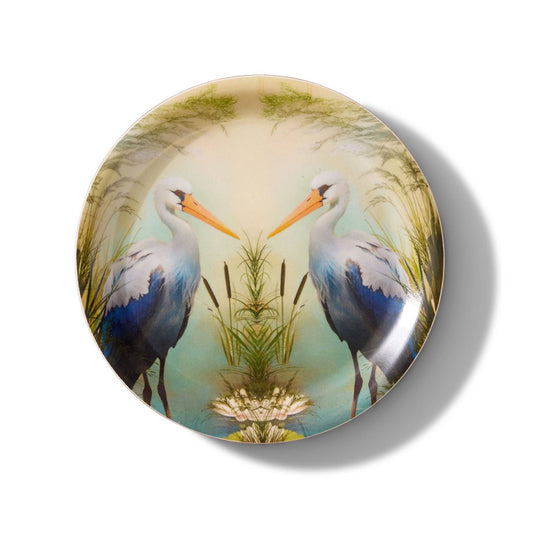 Great Blue Stork Mini Birchwood Tray