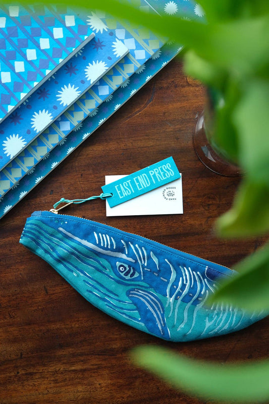 Zipper Pouch Whale Fabric