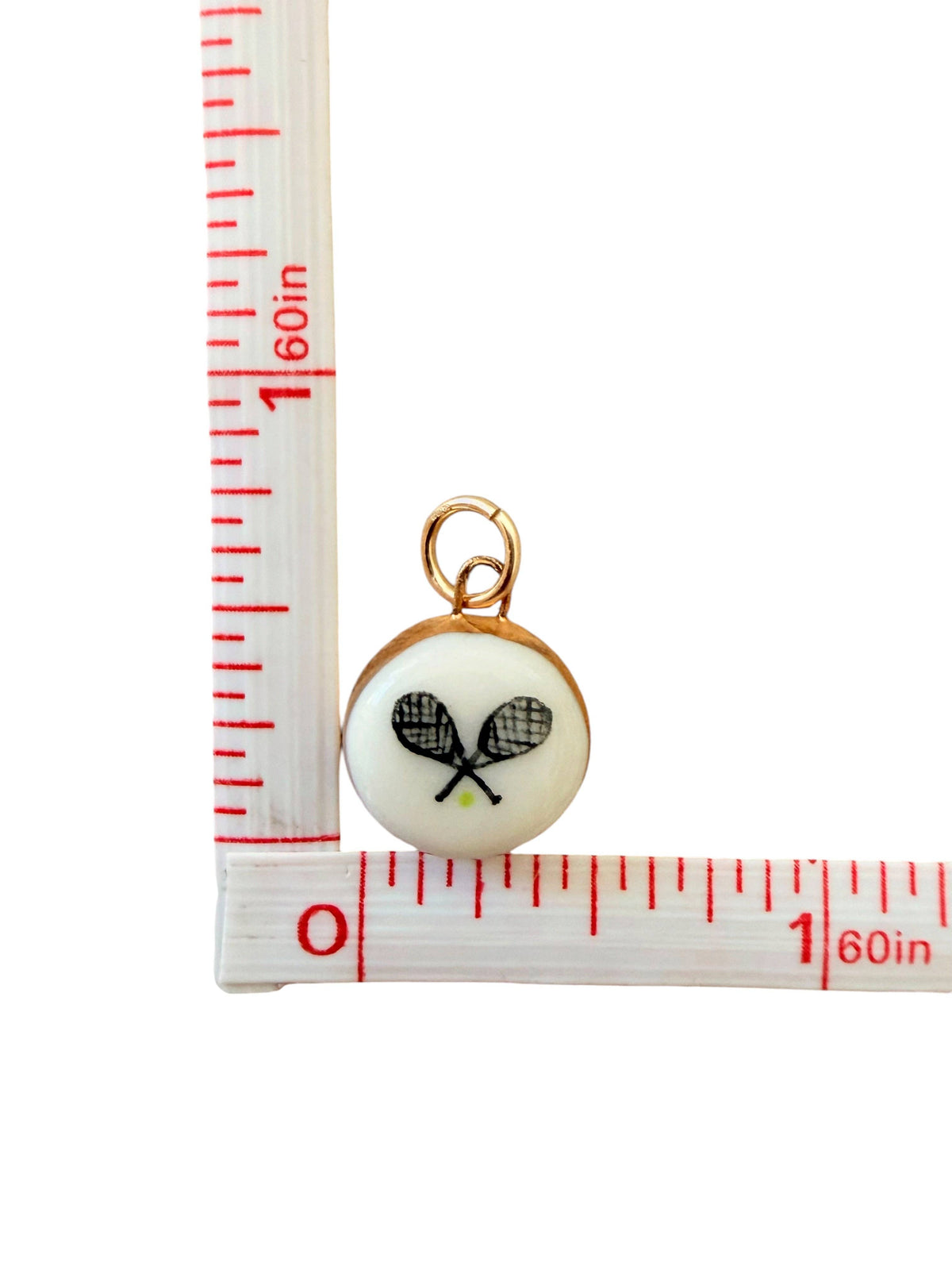 Tennis Charm: Gold Luster