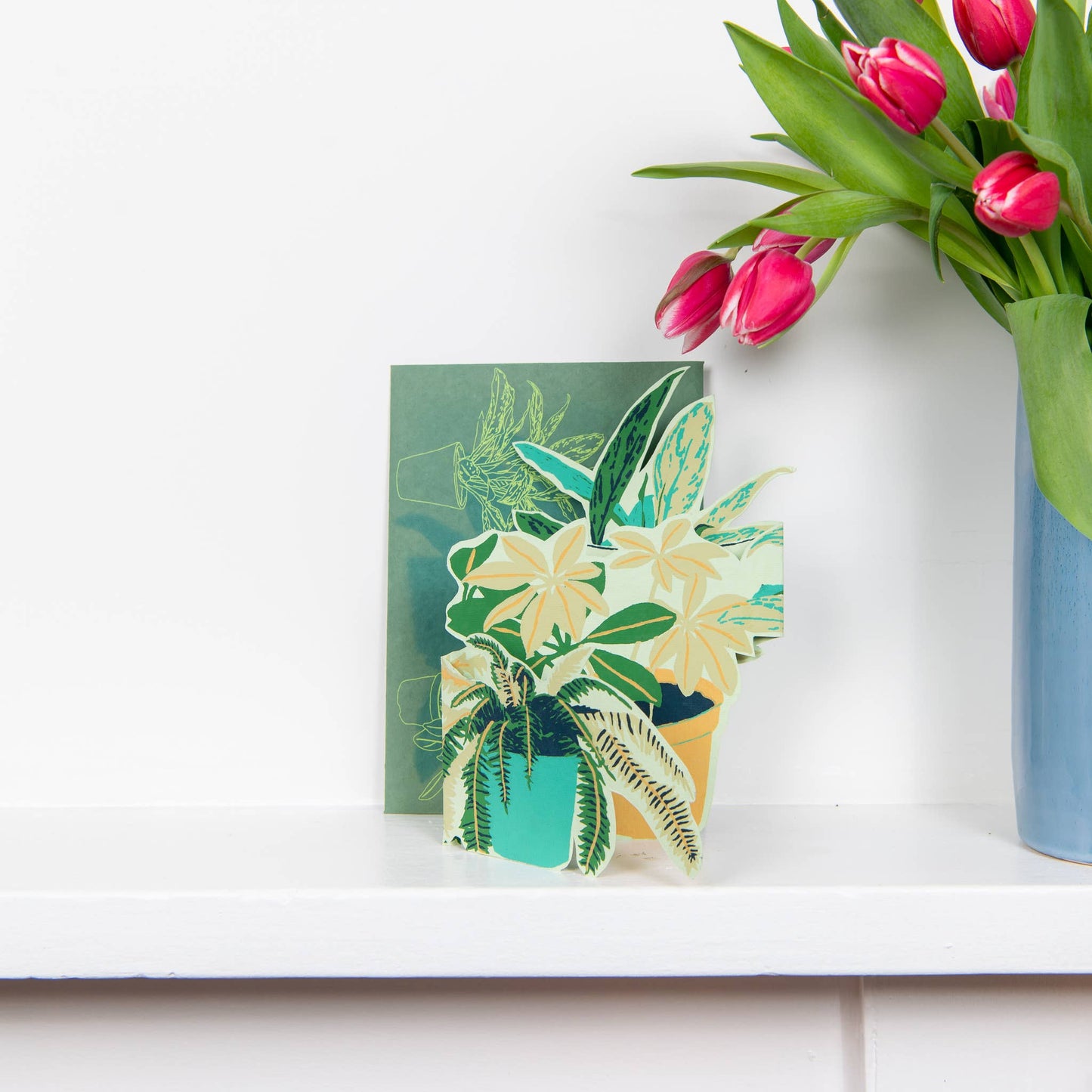 East End Press - Plant Pot Concertina Greeting Card