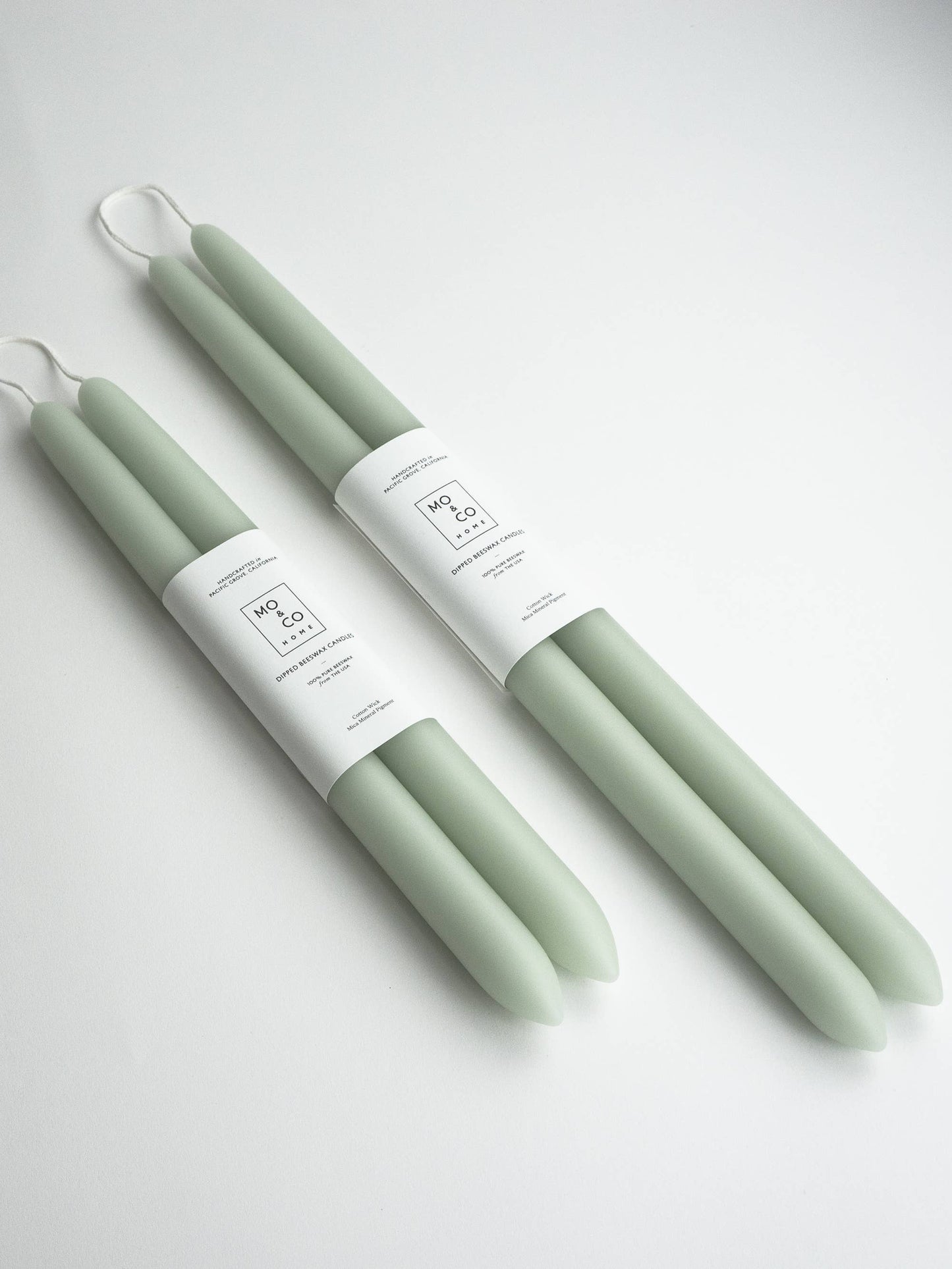 Mo&Co Home - 10" & 14" - 100% Beeswax Dipped Candles | Eucalyptus