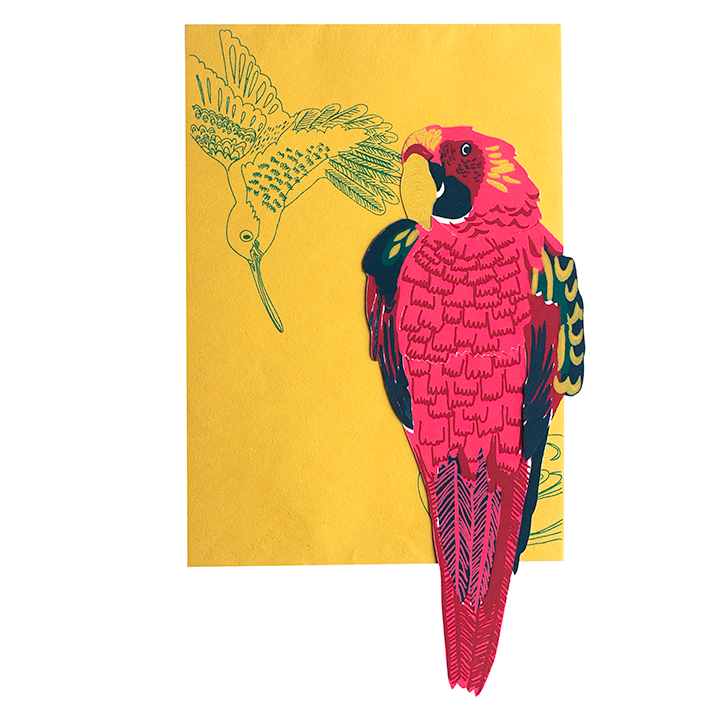East End Press - Parrot Greeting Card