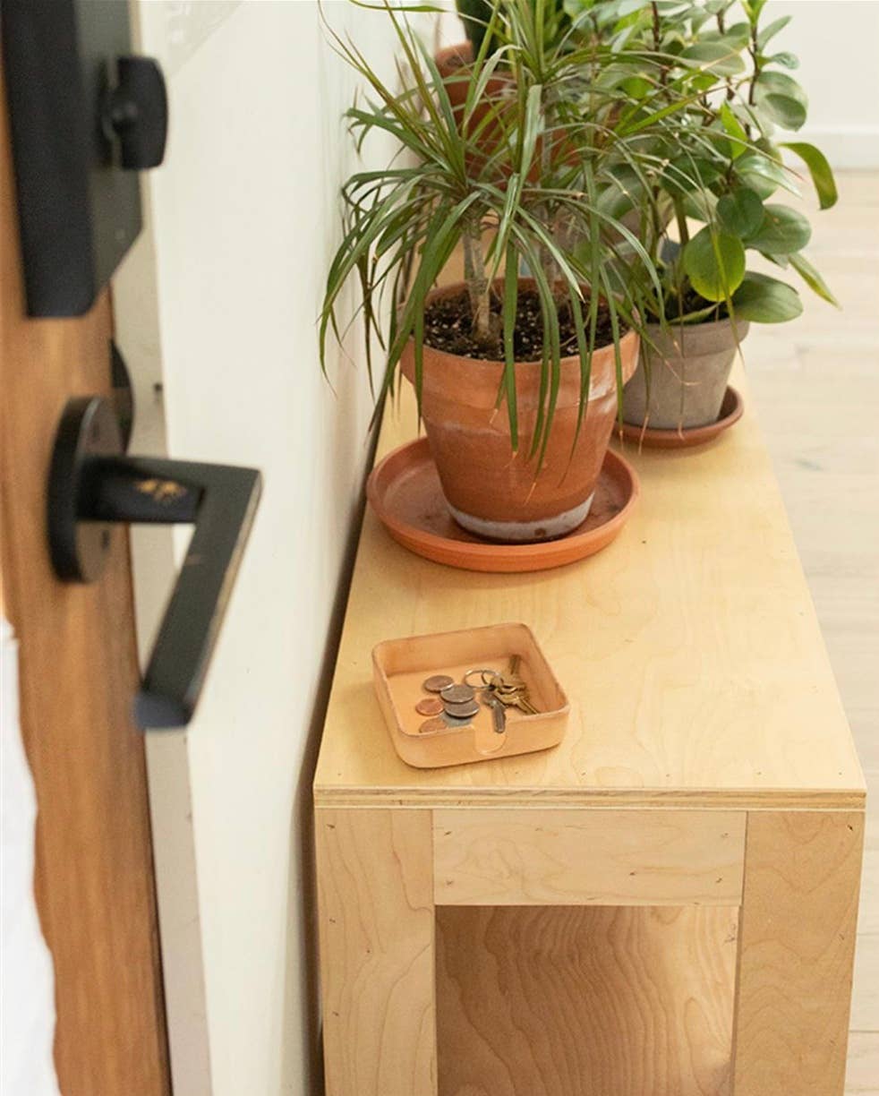 Kobon Leather Square Tray - Natural