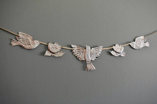 Embossed Tin Flying Bird Foil Garland Bunting