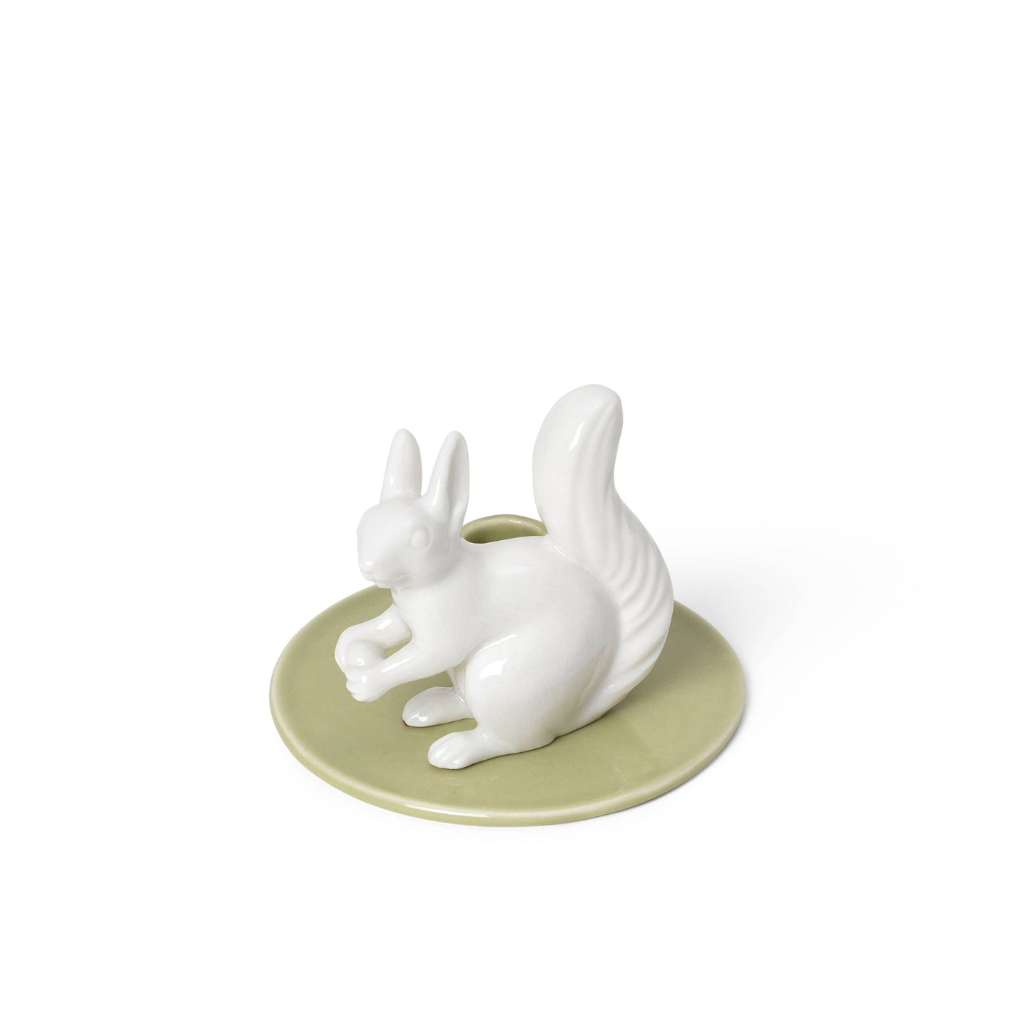 Sweet Stories Squirrel Candlestick Wasabi