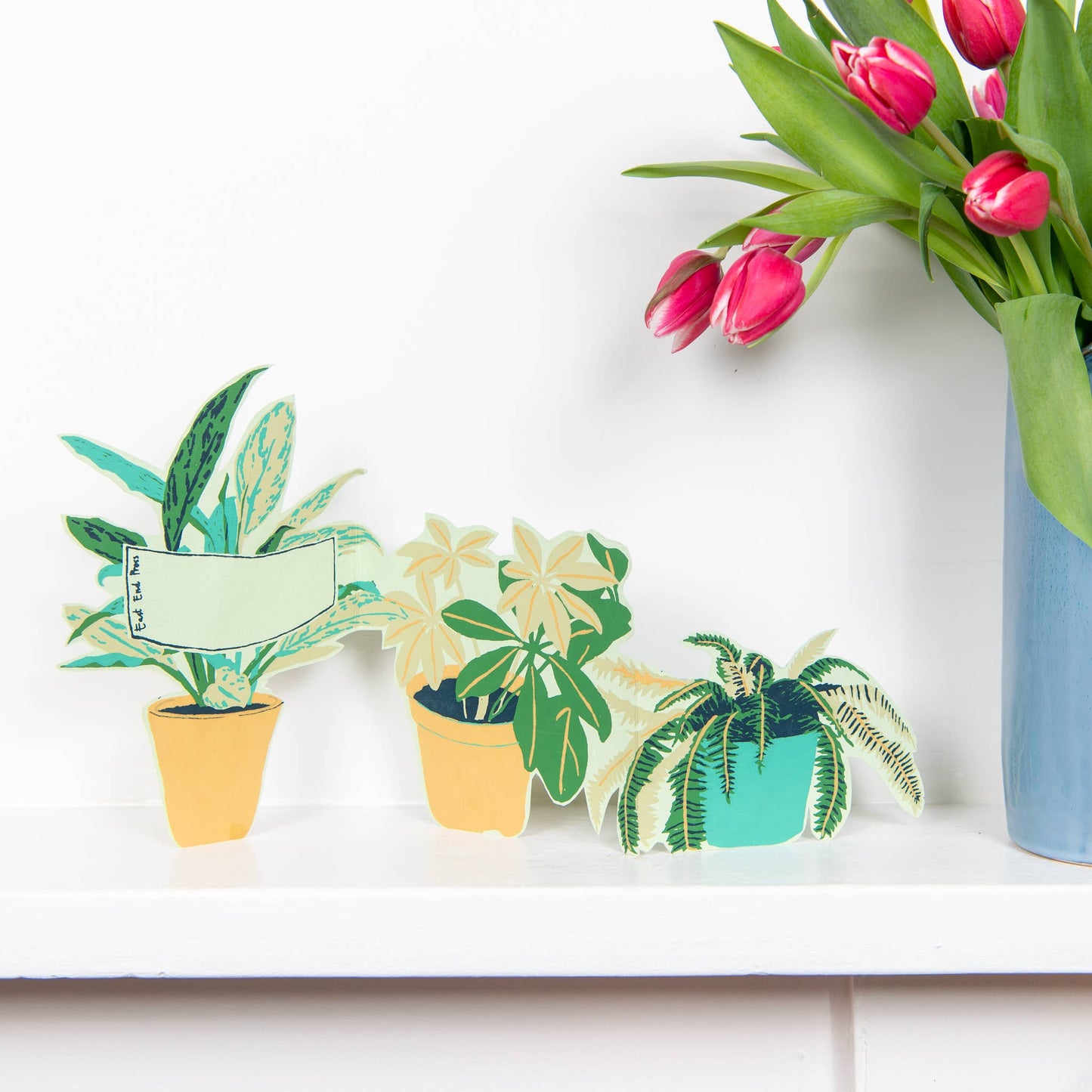East End Press - Plant Pot Concertina Greeting Card