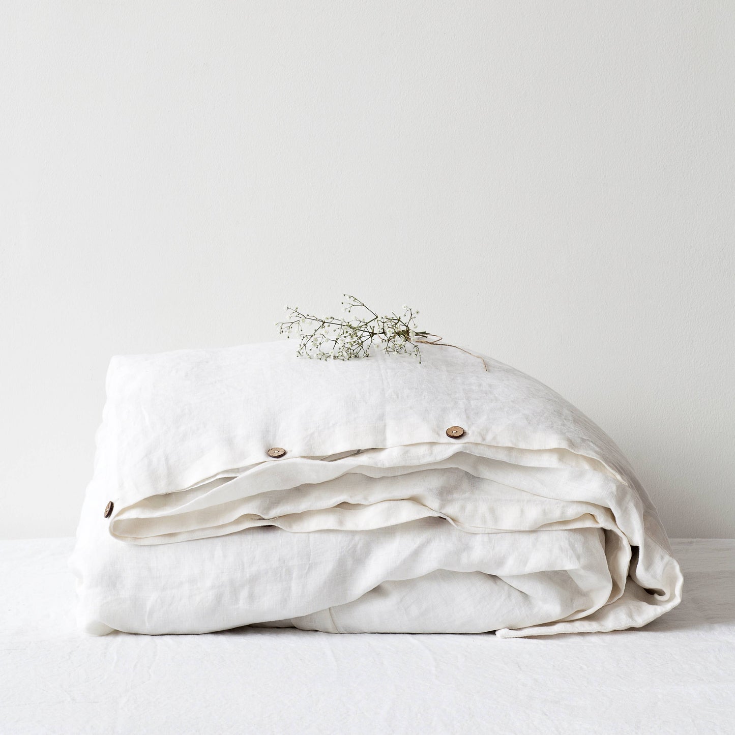 White Linen Duvet Cover: 102"x87" | 260x220cm US King | UK King