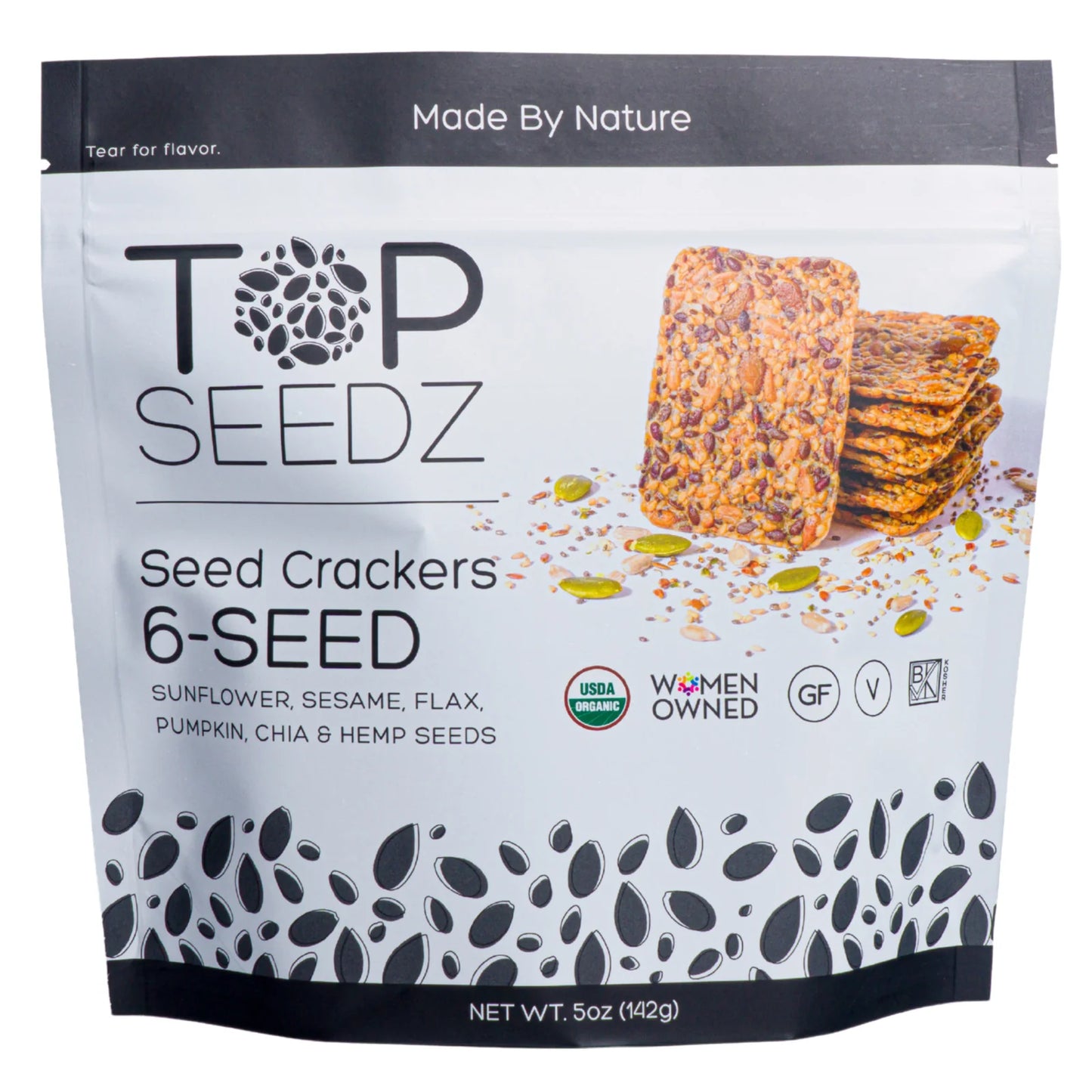 6-Seed Crackers - 5oz Black Bag
