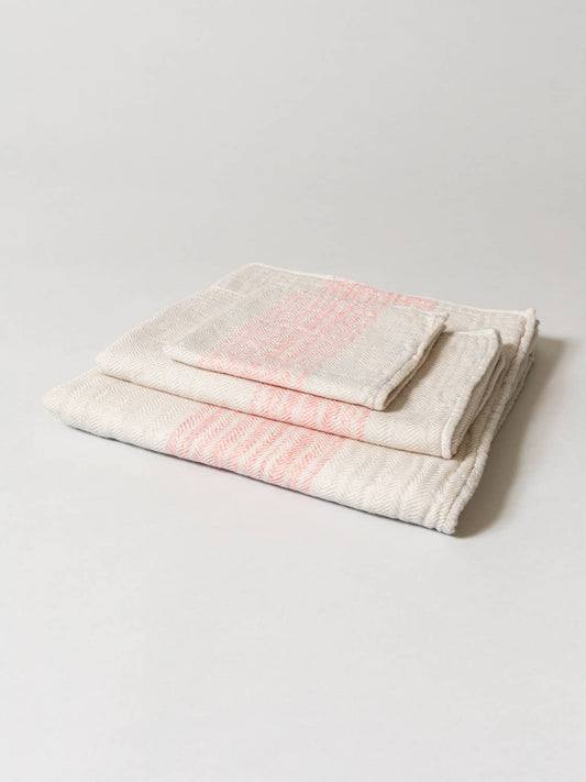 Flax Line Organics Towel - Pink-Beige: Hand Towel (M)