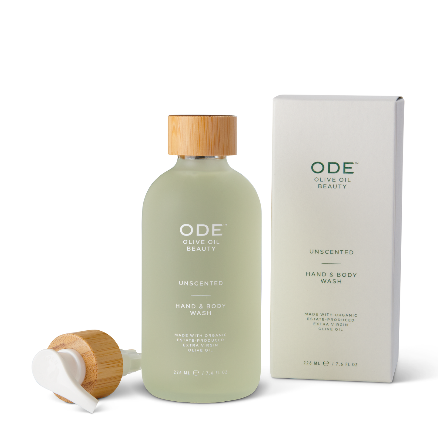 ODE Olive Oil Beauty Hand & Body Wash - Unscented 7.6 FL OZ pump included