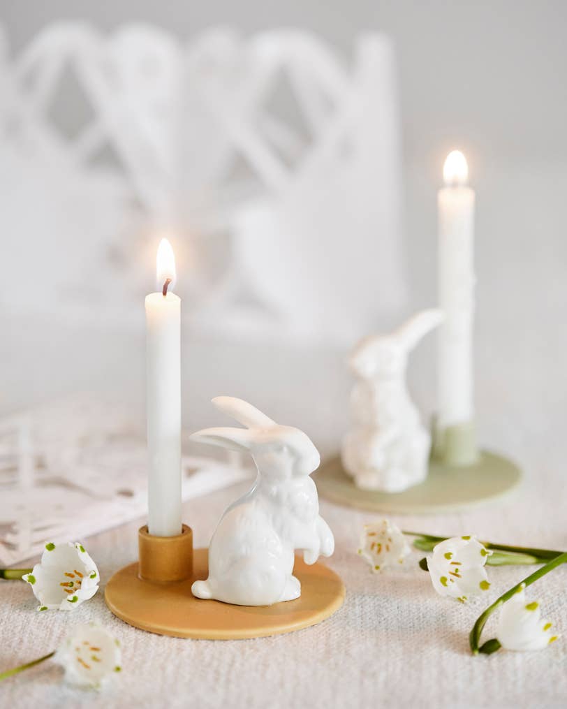 Sweet Stories Hare Sage Candlestick