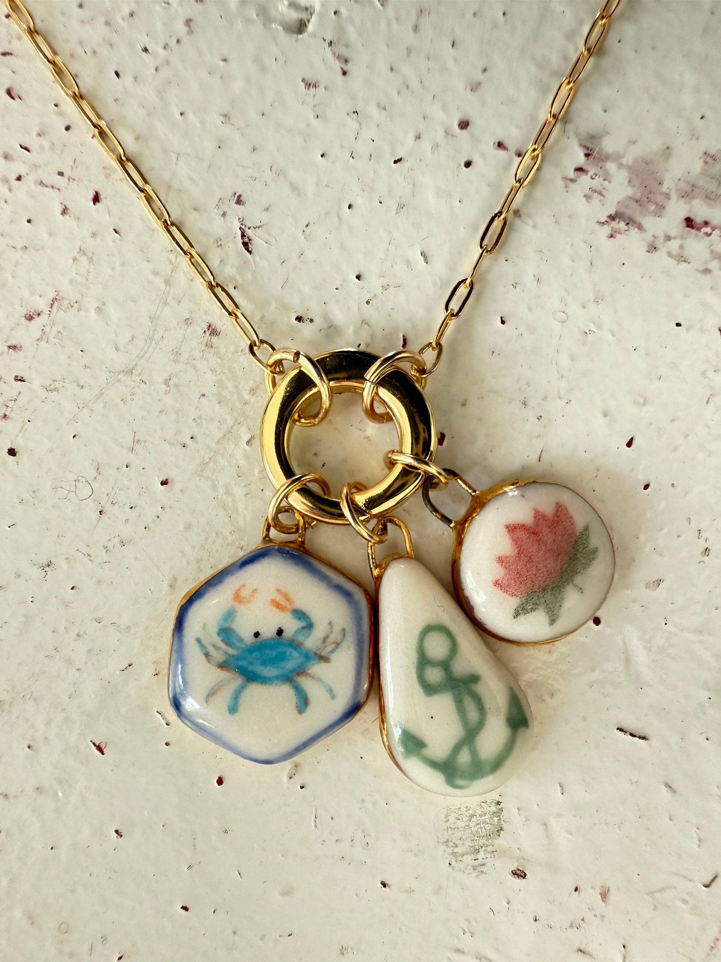 30"-32" Paperclip Chain with Charm Holder