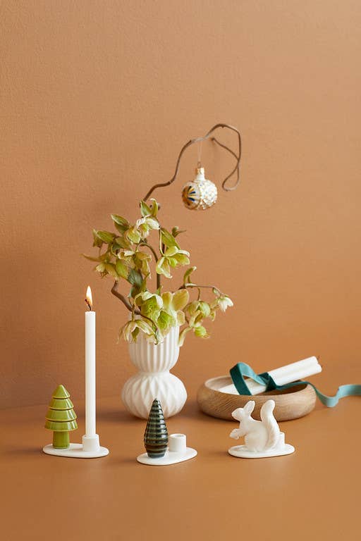 Winter Stories Flock Squirrel candlestick