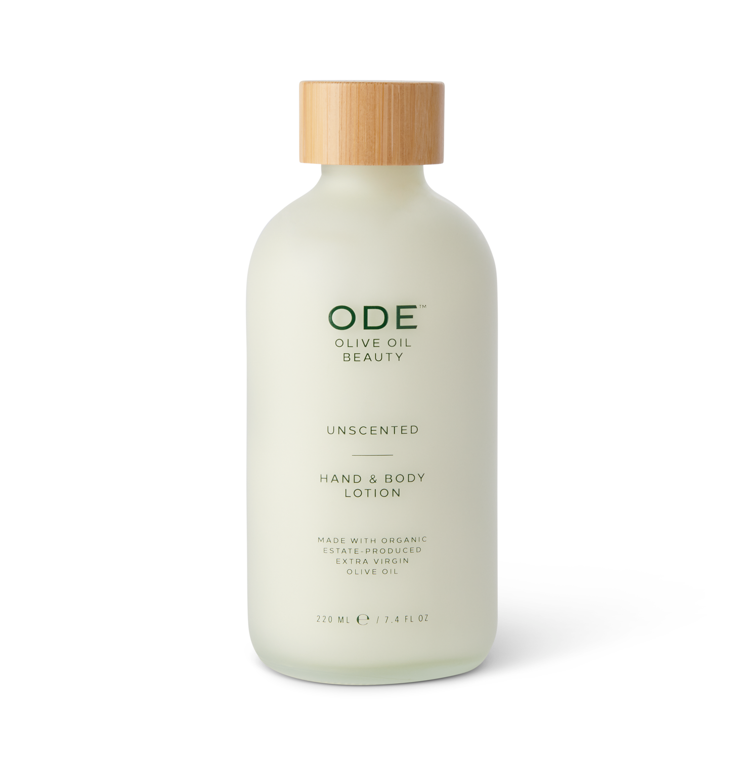 ODE Olive Oil Beauty Hand & Body Lotion -Unscented 7.4 FL OZ - pump included