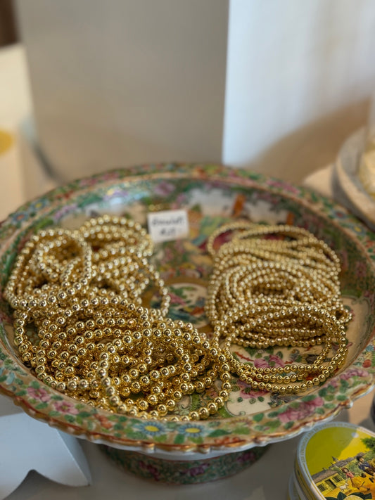 Bead Bracelet Gold Dots Large