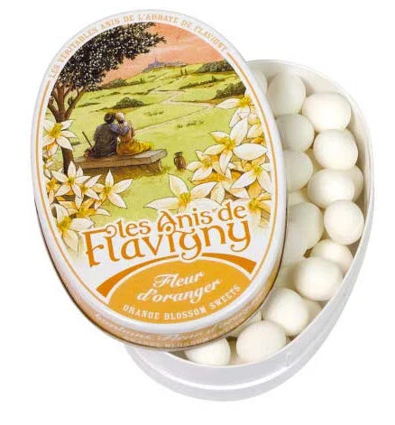 Anis De Flavigny Candies in Oval Tins: Orange