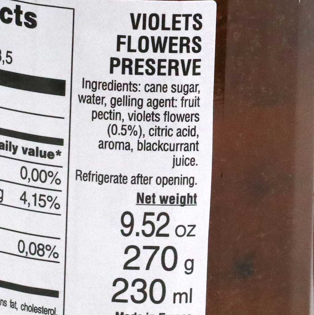 Violet Petal Confit Jelly, Favols 9.2oz