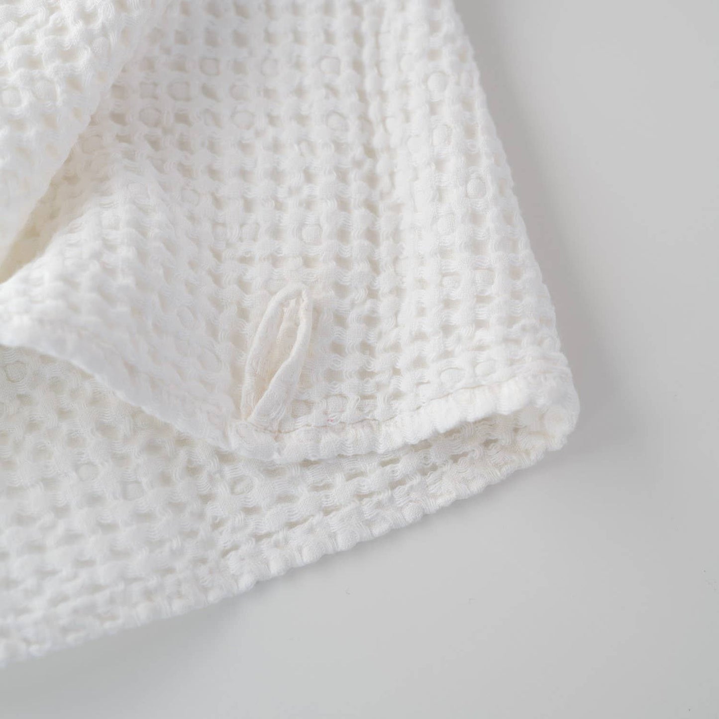 White Linen & Cotton Honeycomb Waffle Towels: 39"x55" | 100x140cm