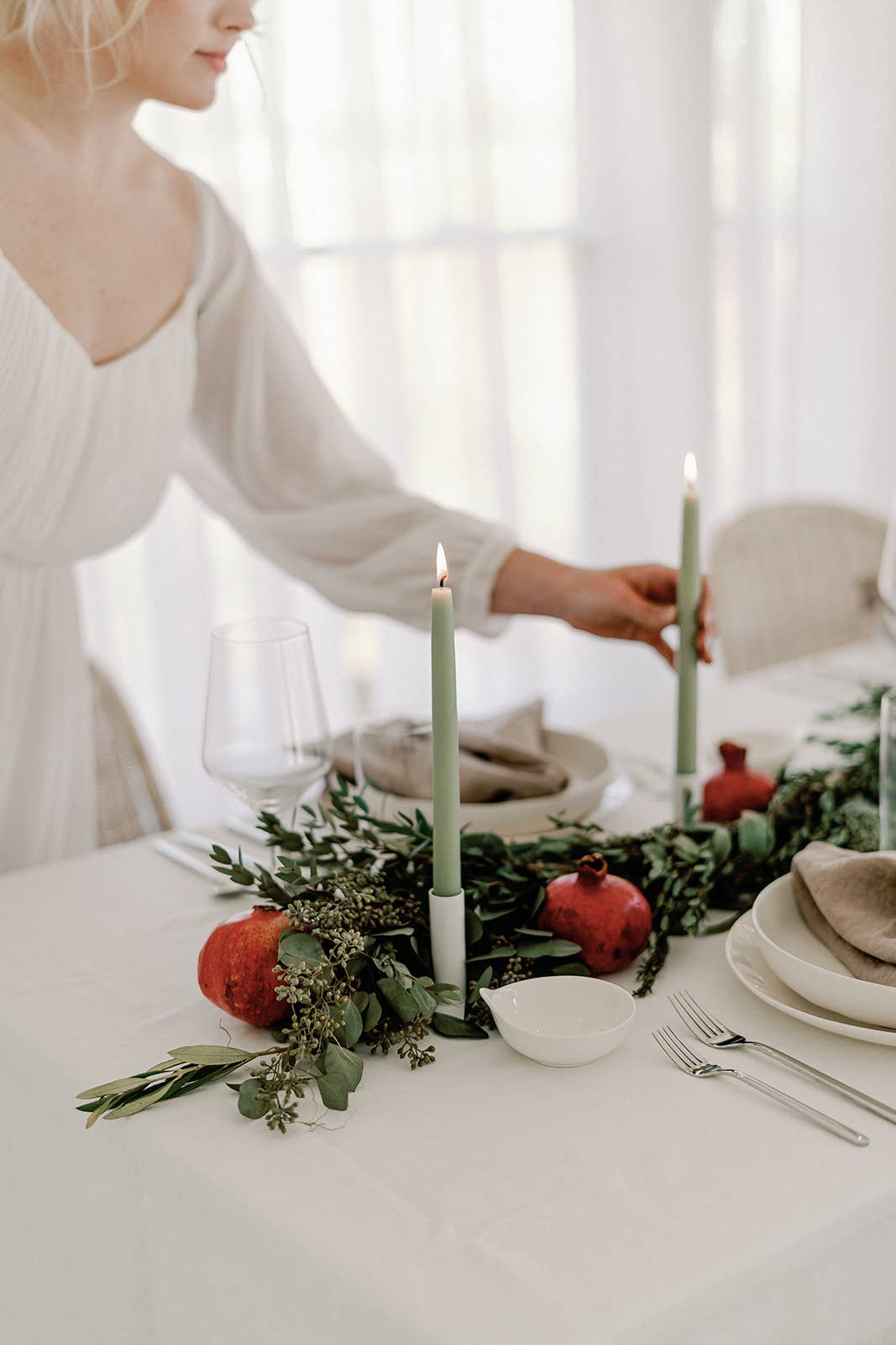 Mo&Co Home - 10" & 14" - 100% Beeswax Dipped Candles | Eucalyptus