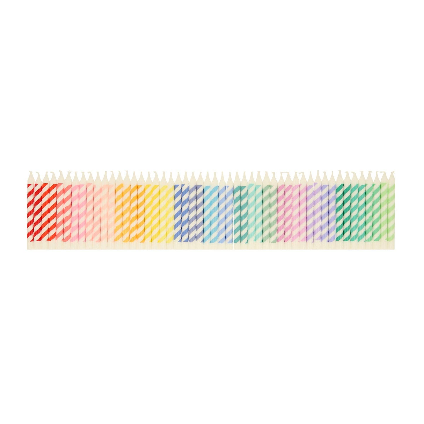 Rainbow Striped Mini Candles