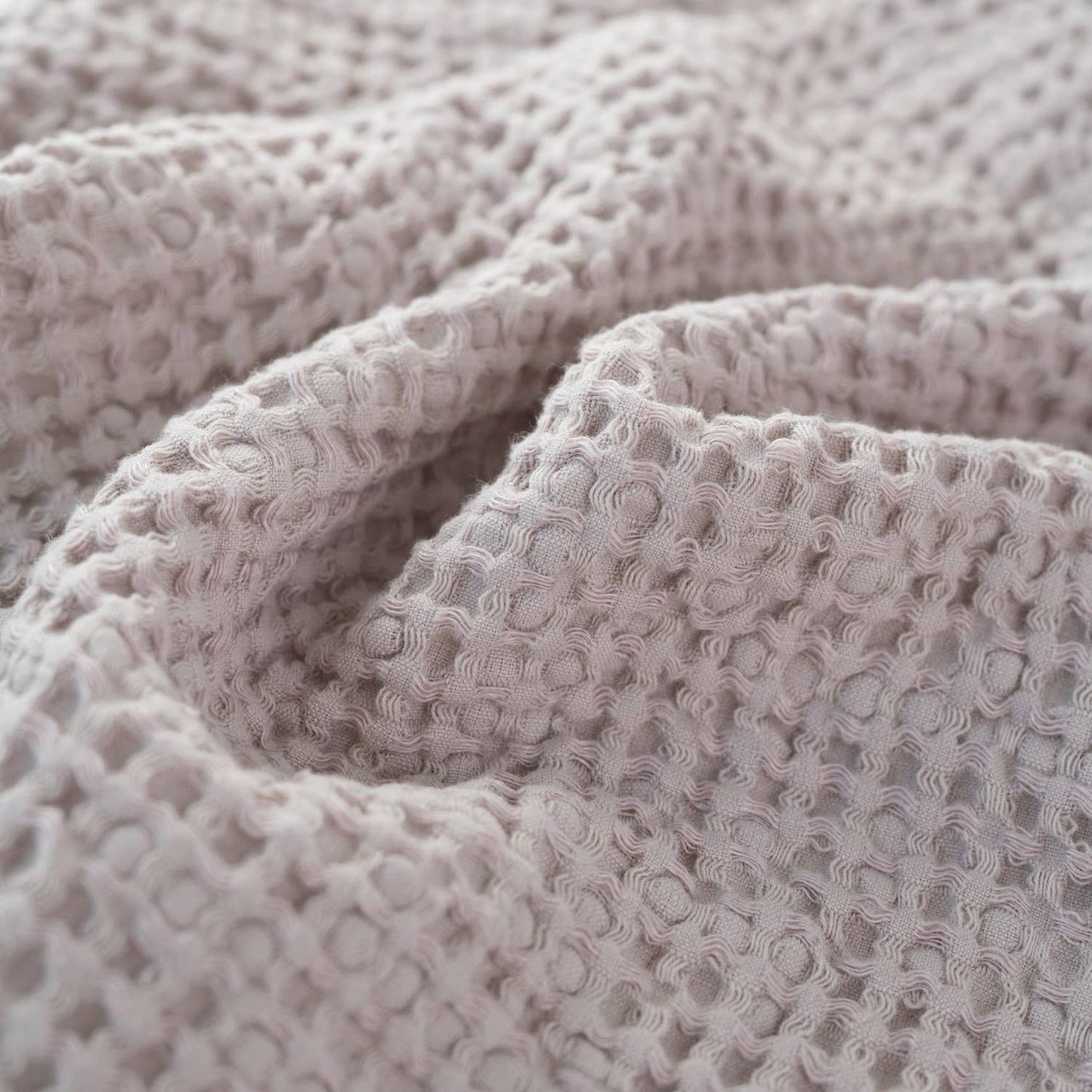 Powder Linen & Cotton Honeycomb Waffle Towels: 39"x55" | 100x140cm