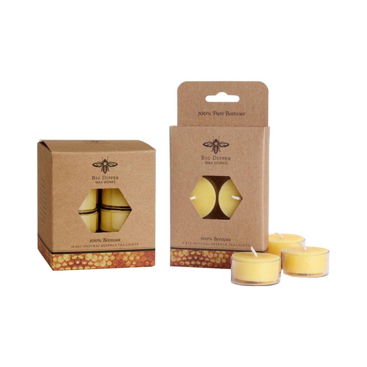 Pure Beeswax Tea Lights (Box of 16)