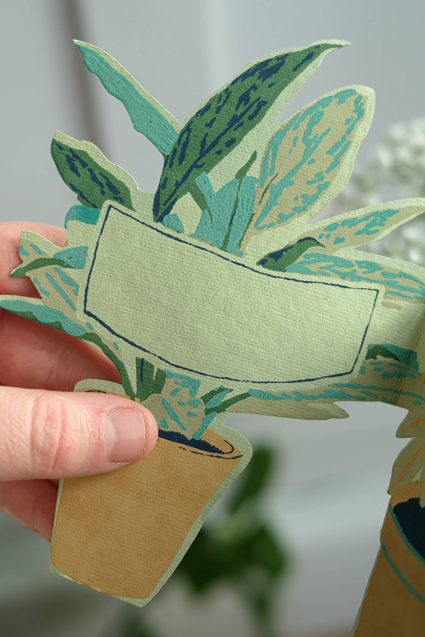 East End Press - Plant Pot Concertina Greeting Card