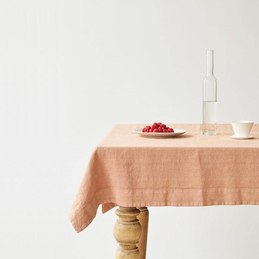 Cafe Creme Linen Tablecloth: 55"x118" | 140x300 cm