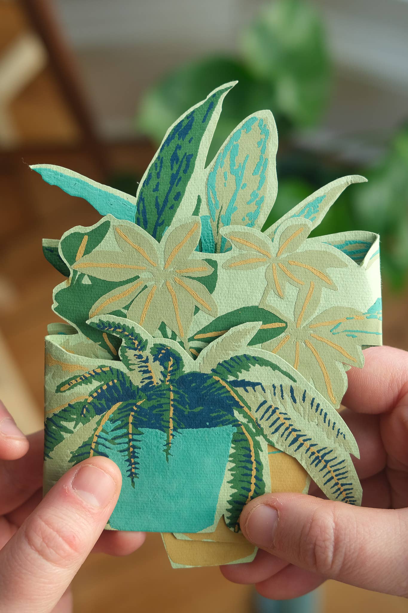 East End Press - Plant Pot Concertina Greeting Card