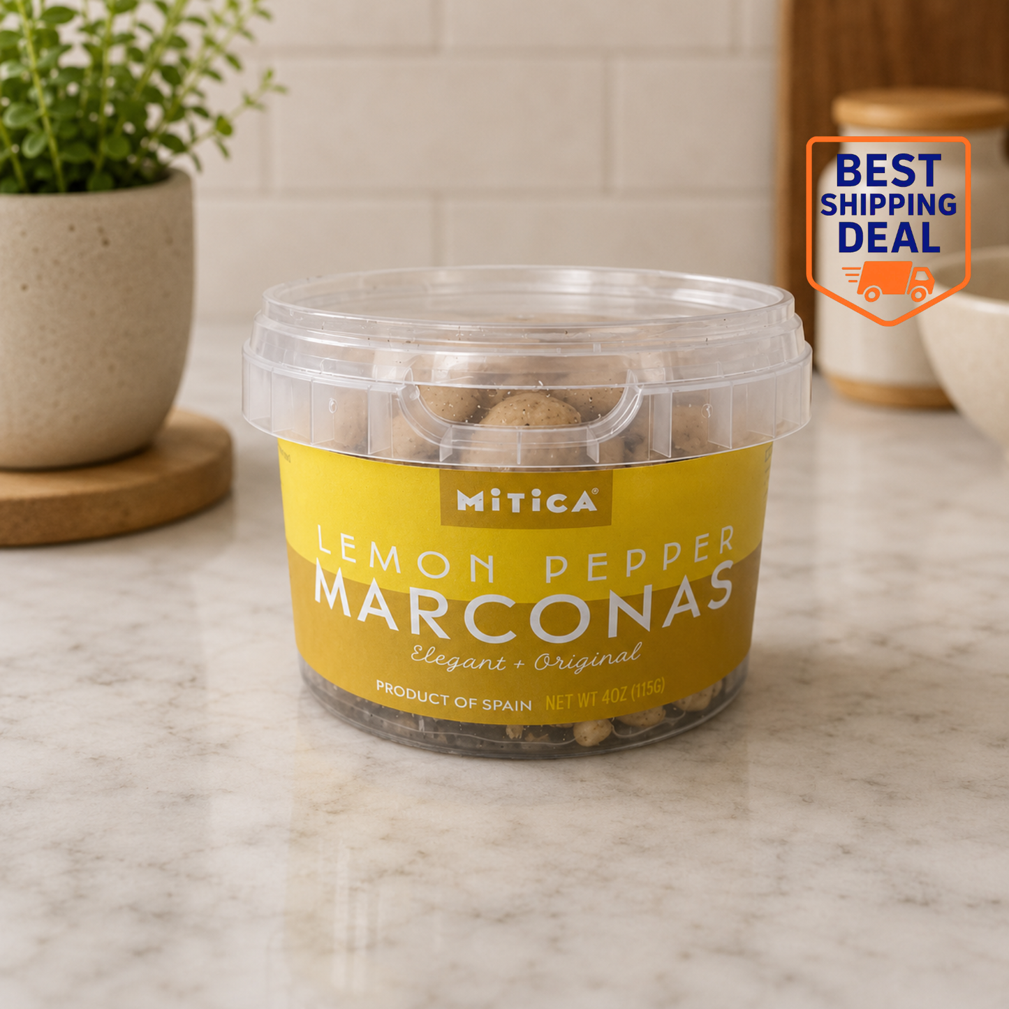 Mitica Spanish Marcona Almonds Lemon & Pepper 4oz