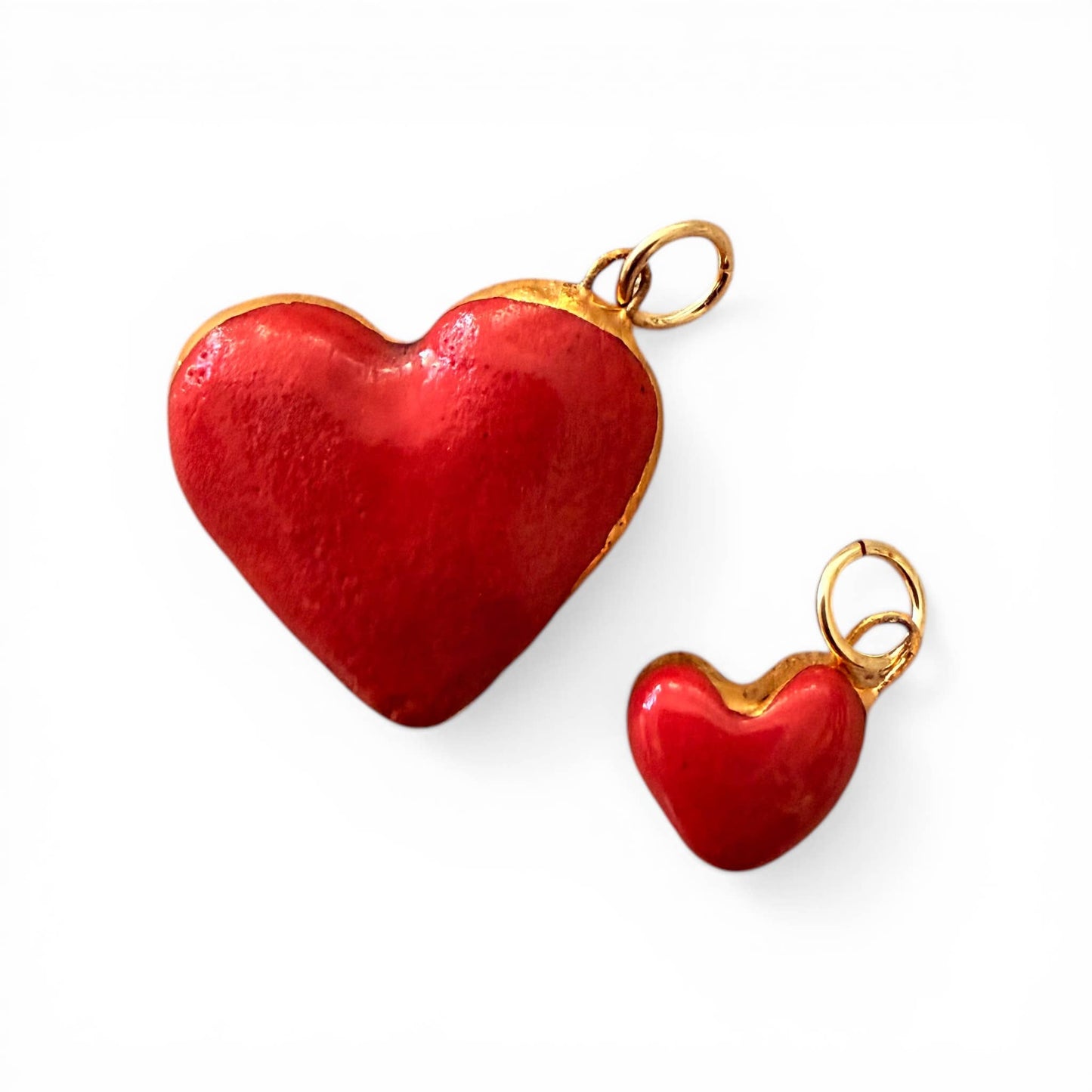 Heart charm: Large Red