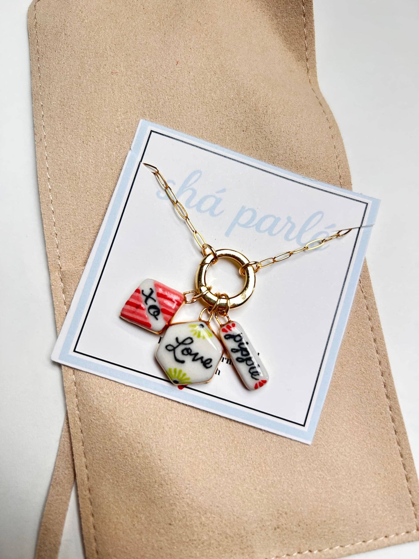 30"-32" Paperclip Chain with Charm Holder