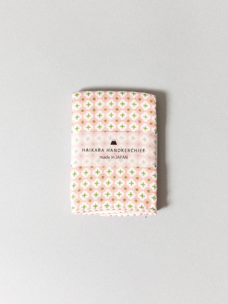 Haikara Little Handkerchief - Cross, Pink