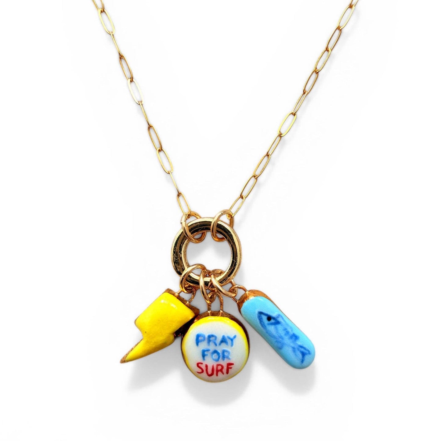 Lightning Bolt Shape Charm: Black