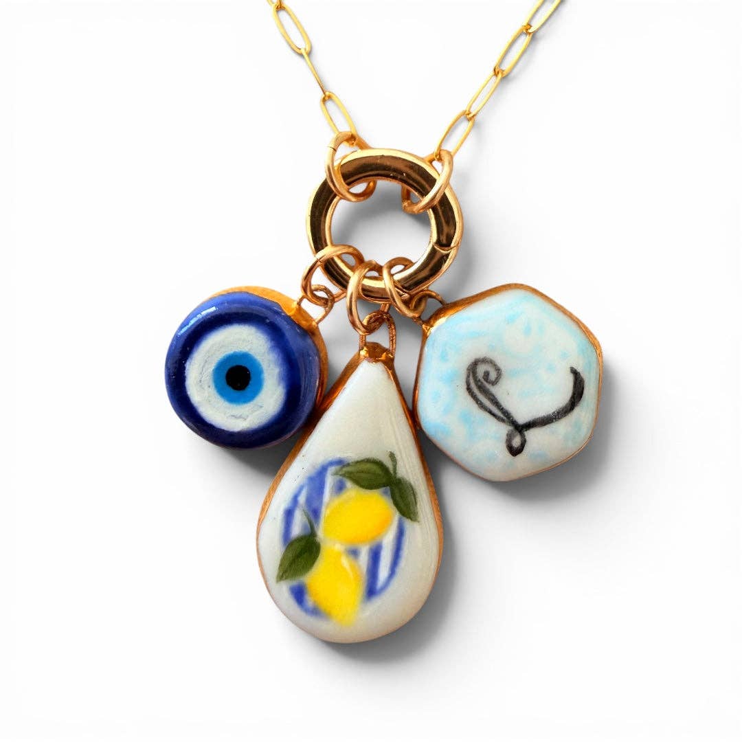 Lemon Charm: Gold Luster / Large Circle