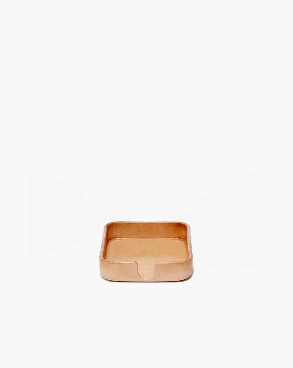 Kobon Leather Square Tray - Natural
