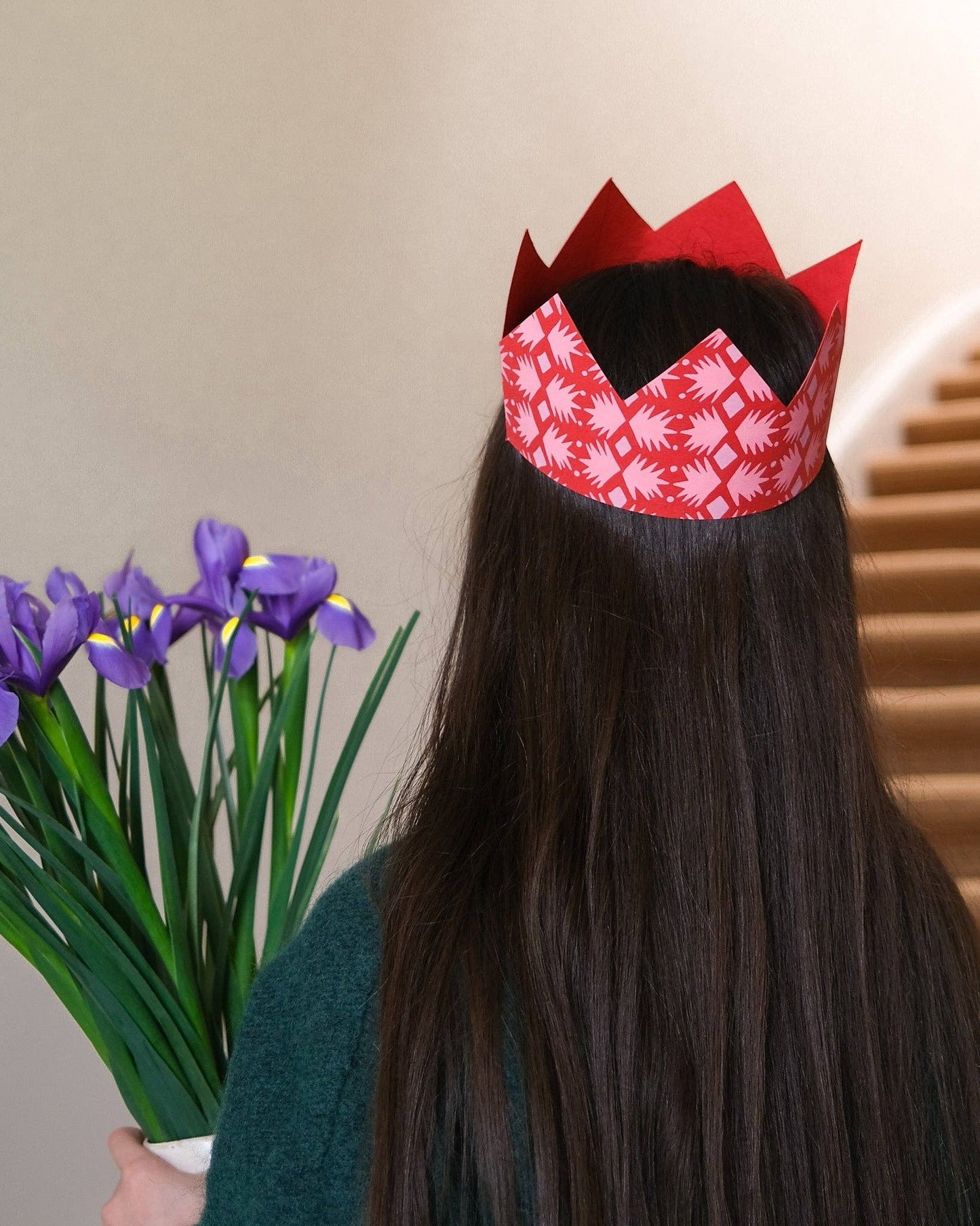 PINK & RED PAPER CROWNS