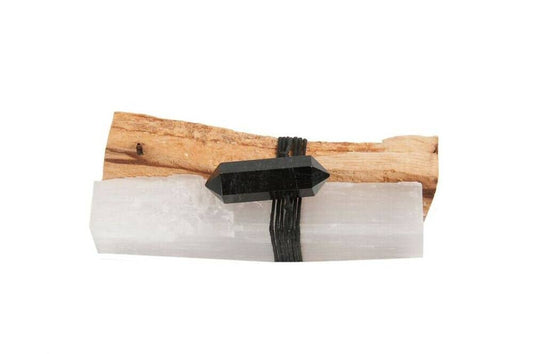 Serenity Wand: Black Tourmaline packaged in clear gift box