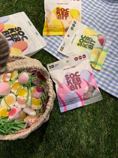 Sweet & Sour Strawberry Field Swedish Candy 2.8oz Easter