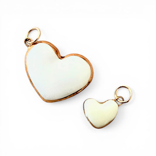 Heart charm: Small White