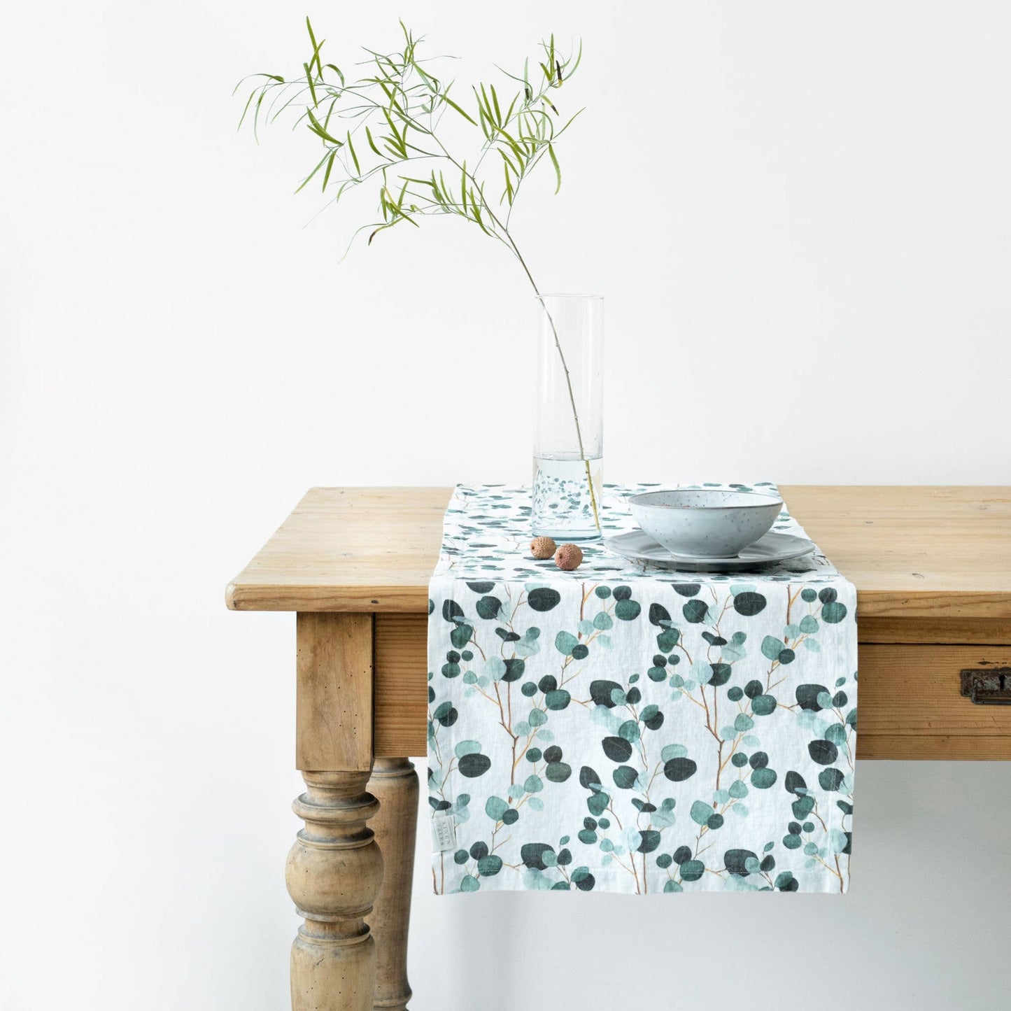 Linen Tales - Eucalyptus Linen Table Runner