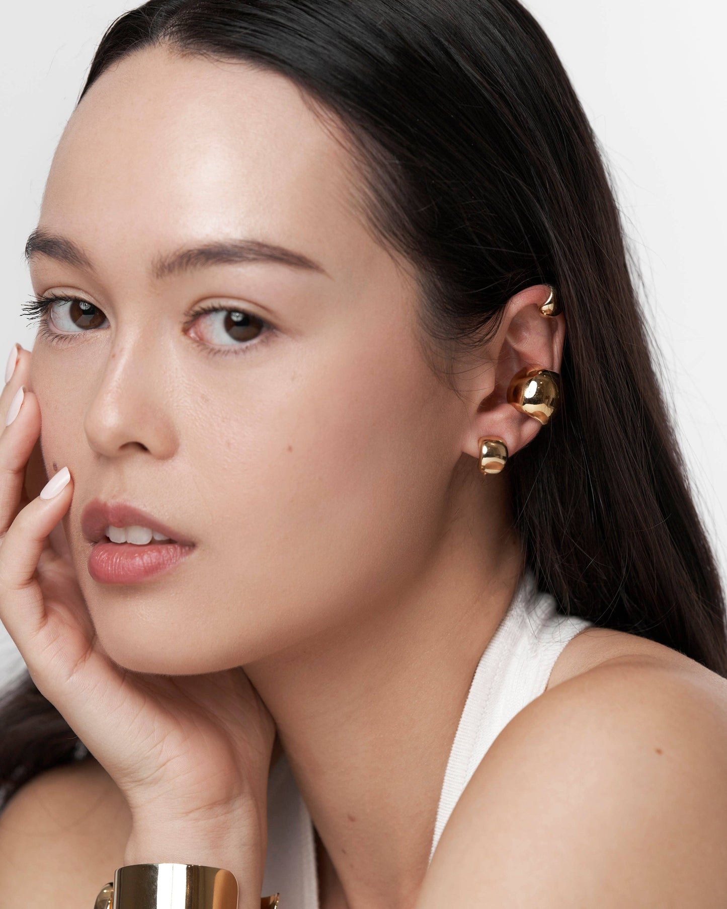 Leda Ear Cuff - 14k Gold: Large Earcuff