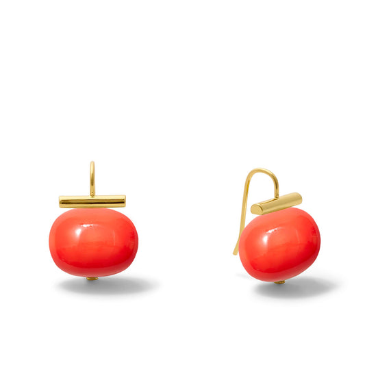Statement Making Large Pebble Pearls
: Salmon coral