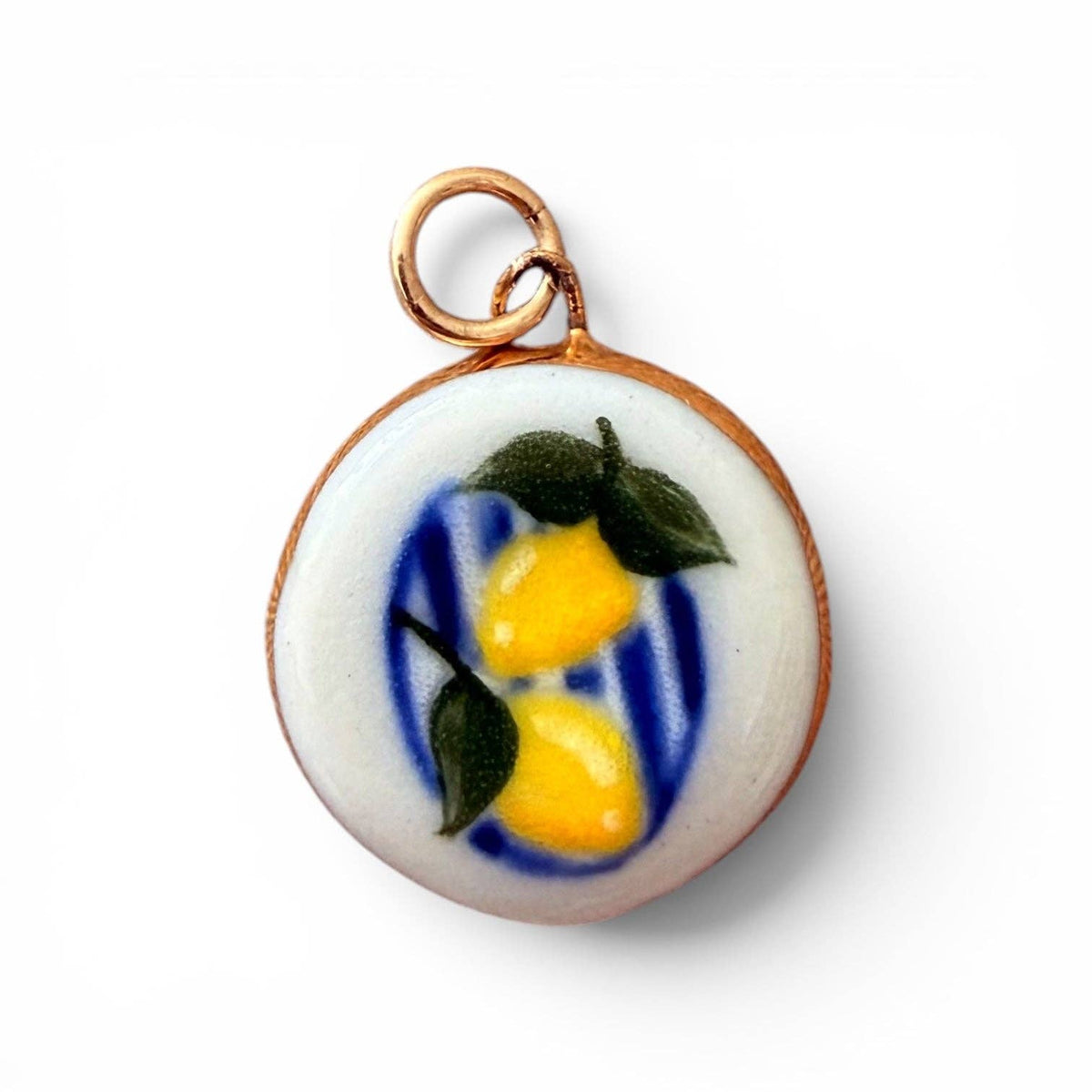 Lemon Charm: Gold Luster / Large Circle