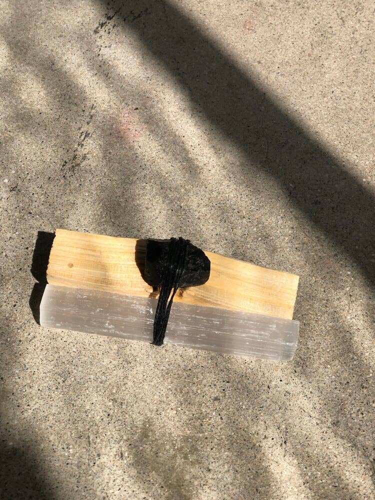 Serenity Wand: Black Tourmaline packaged in clear gift box