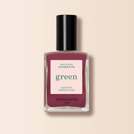 Manucurist Green Nail Polish in Victoria plum, Plant-Based & Vegan, Made in France