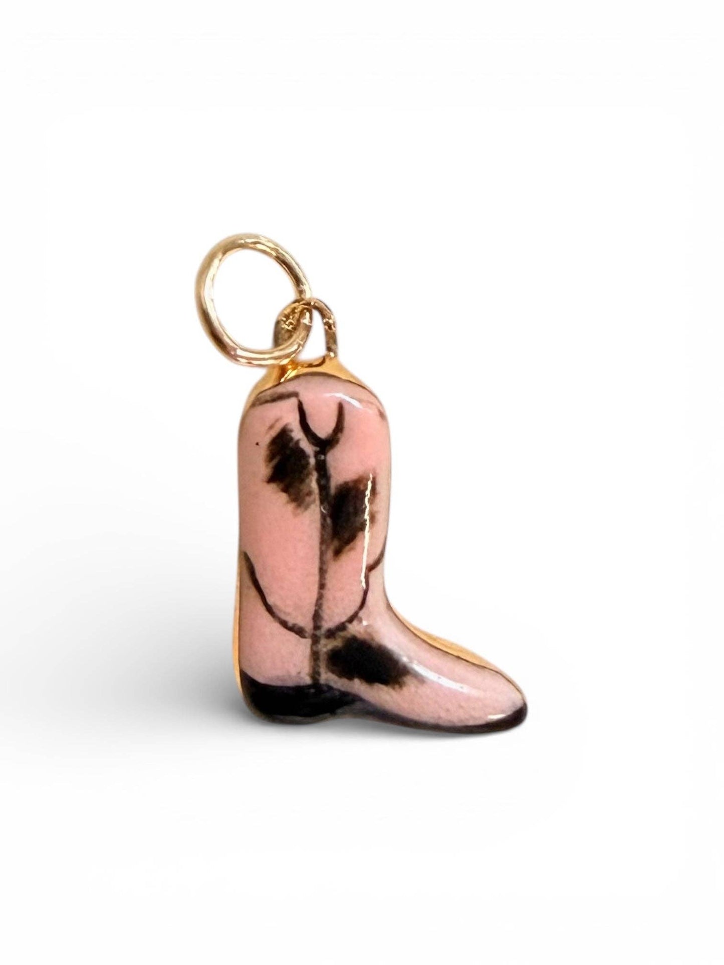 Cowboy Boot Charm: Aqua/Turquoise