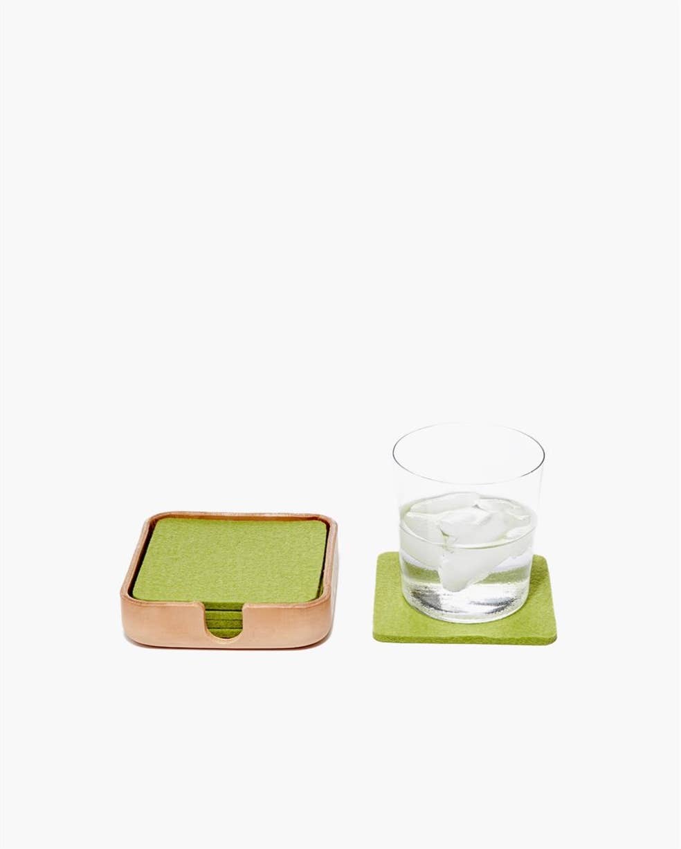Kobon Leather Square Tray - Natural