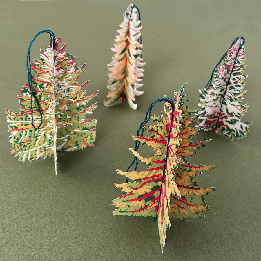 FOREST PAPER ORNAMENTS