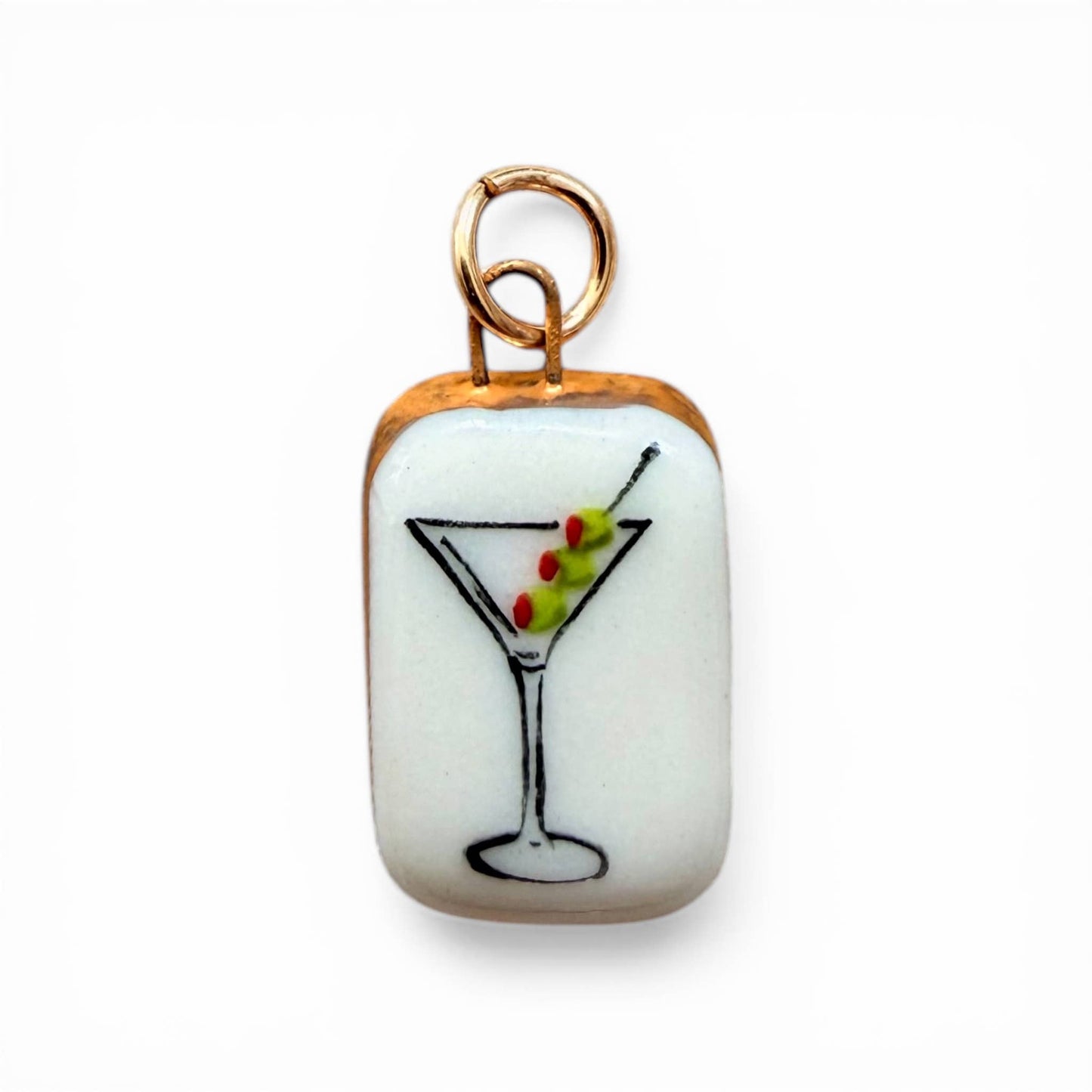 Martini Glass Charm : Rectangle